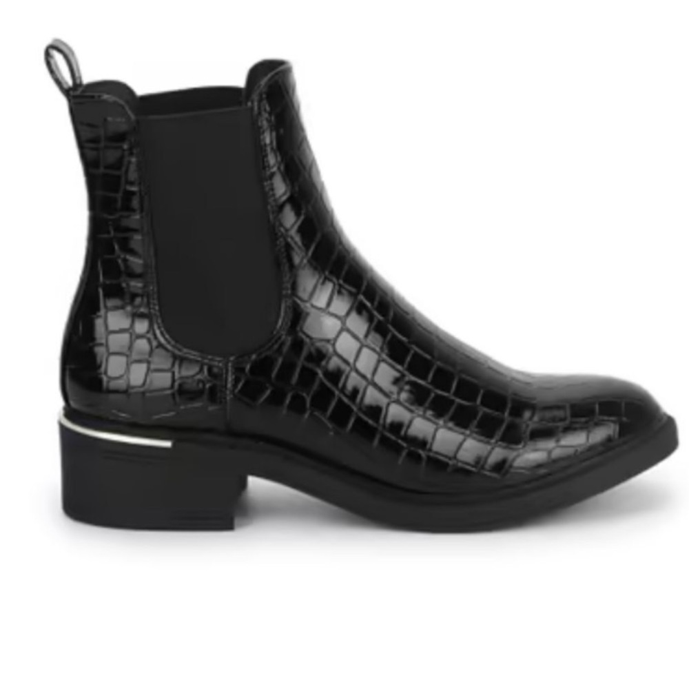 ASOS Truffle Collection Black Croc Chelsea Boots